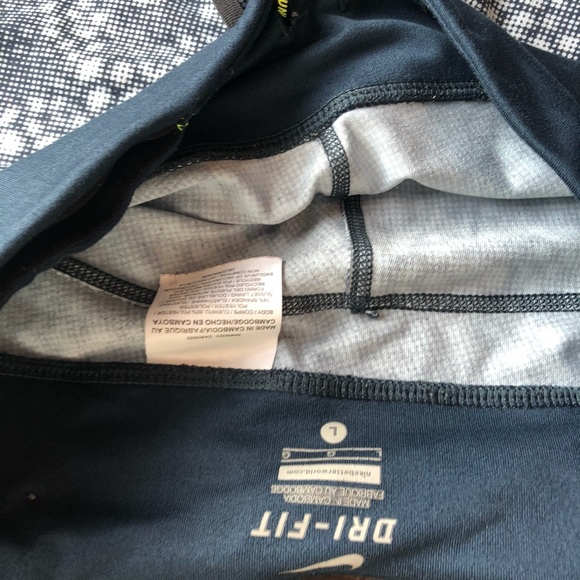 DrI FIT NIKE polka dot blue Capri running tights - Picture 3 of 5